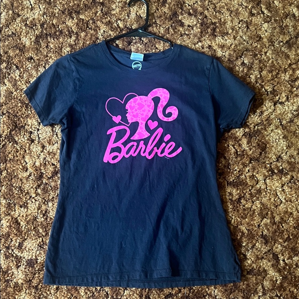 Barbie tee with Pink Logo on Black